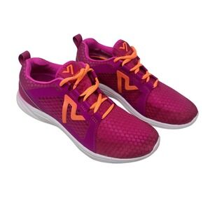 Vionic Walking Shoes Womens Size 7 Wide Pink‎ Orange Mesh Comfort Sneakers